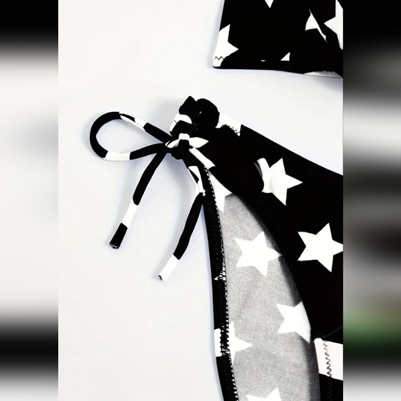 🆕️Push Up Underwire Knot Front American Flag Sexy Bikini - Picture 6 of 8
